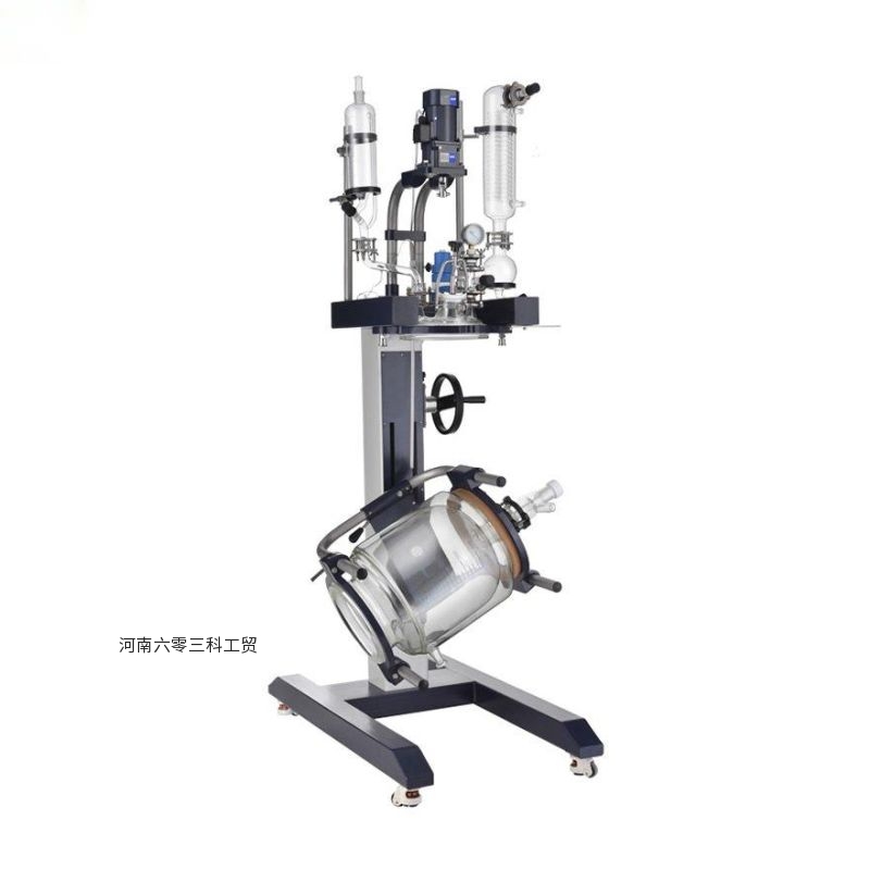 SJS212升降旋转双层玻璃反应釜10-50L